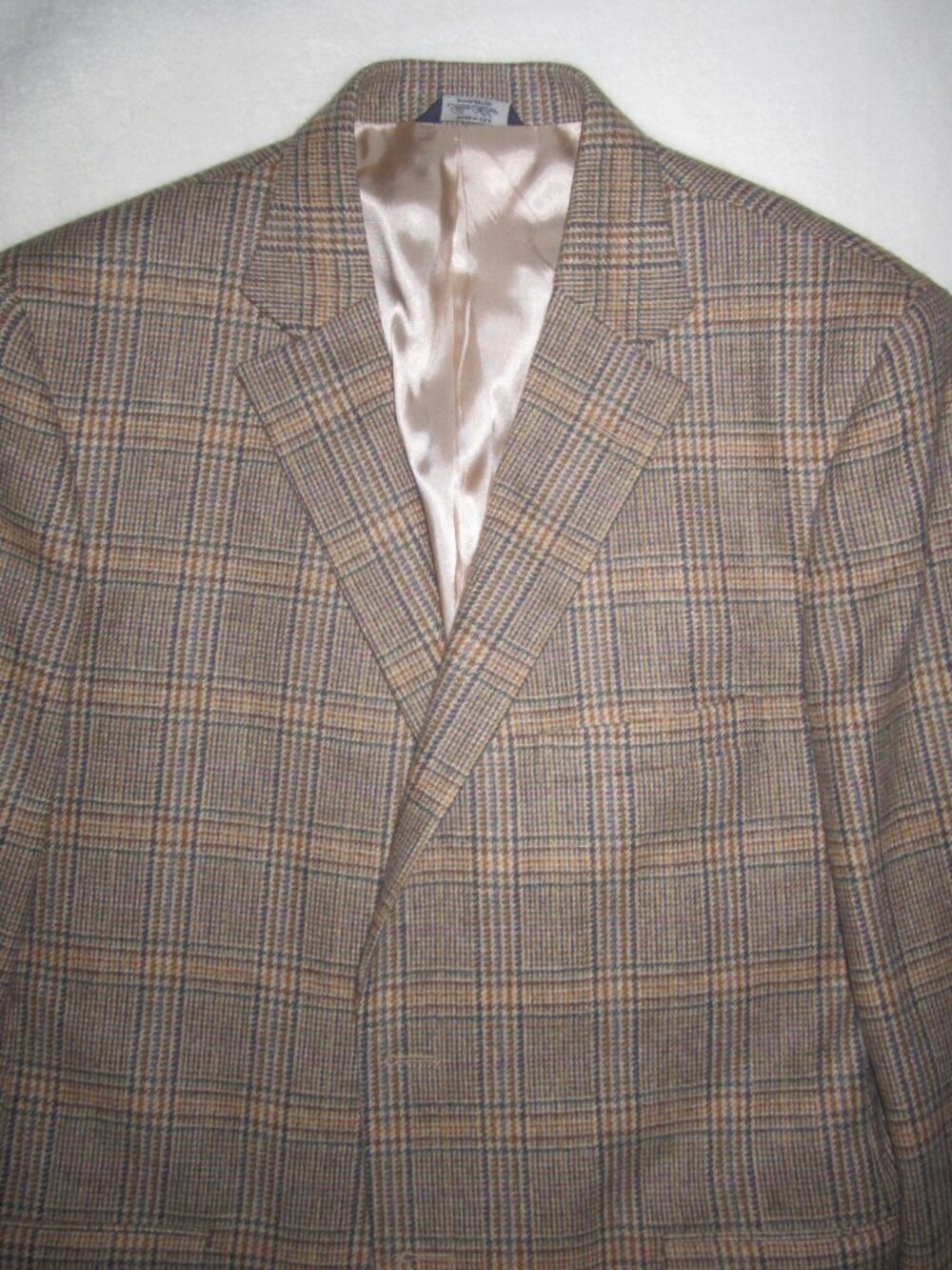 BEN SILVER Kynoch of Scotland 100% Lambswool Glen Plaid Sport Coat Men’s 46 R - Picture 7 of 15